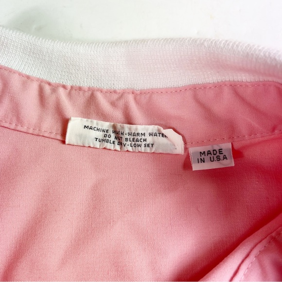 Vintage 80s Jacket Womens size 18 Pink Button Front Made in USA - Picture 9 of 11